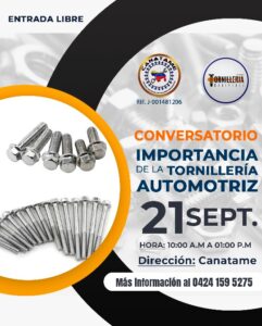 Lee más sobre el artículo CONVERSATORIO IMPORTANCIA DE LA TORNILLERÍA AUTOMOTRIZ